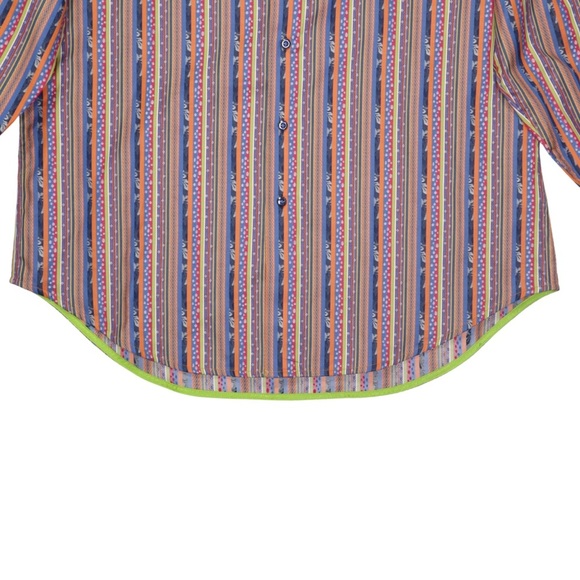 ROBERT GRAHAM Long Sleeve Button Down Shirt Large Hawaiin Multicolor Flip Cuff - Picture 4 of 13